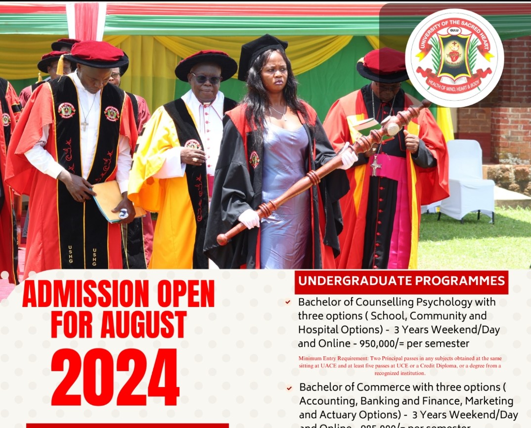 University of the Sacred Heart Gulu, Admission Open for August Intake