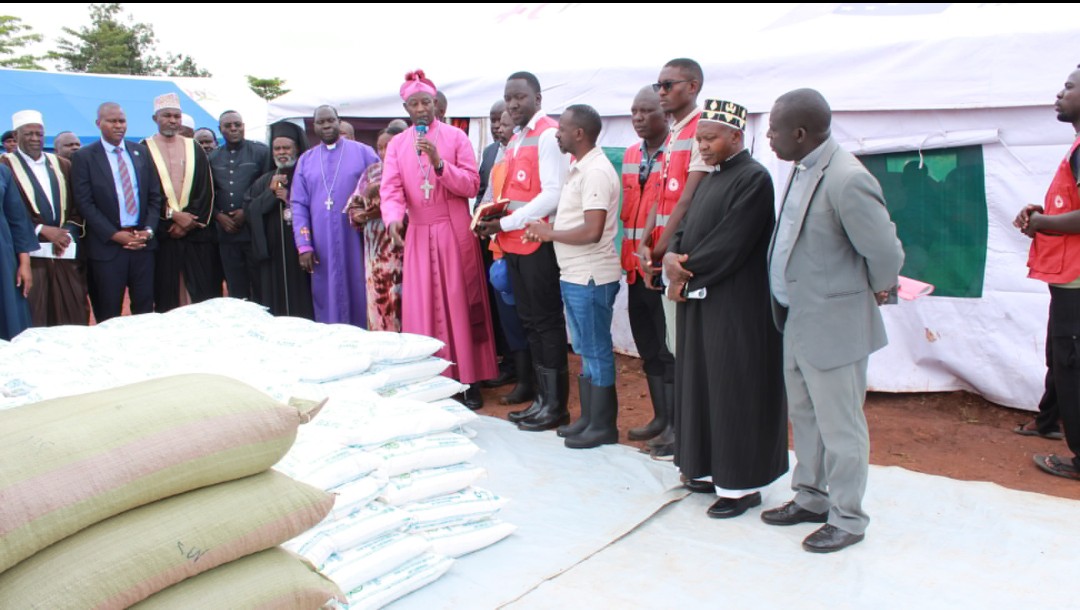 Religious Leaders pray & donate relief Items for Kiteezi Landfill Victims